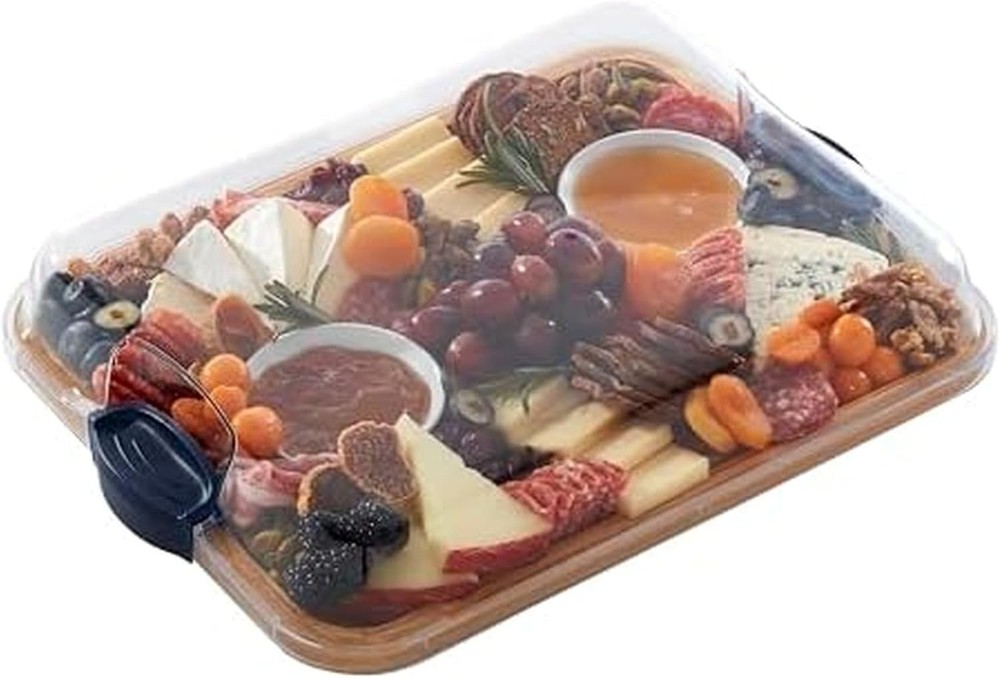 Build-A-Board Bamboo Cutting Board W/ Single Storage Compartment Clear Locking