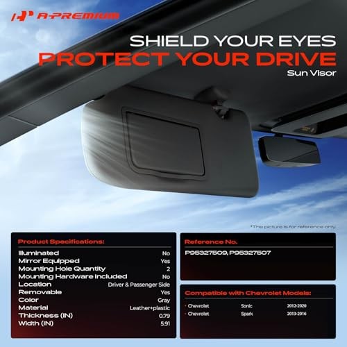 Driver & Passenger Sun Visor Left and Right, Driver and Passenger Side