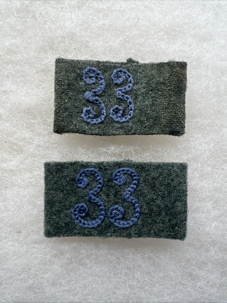 WW2 German Army 33rd Transportation Regiment Shoulder Board Loop Set (CC610