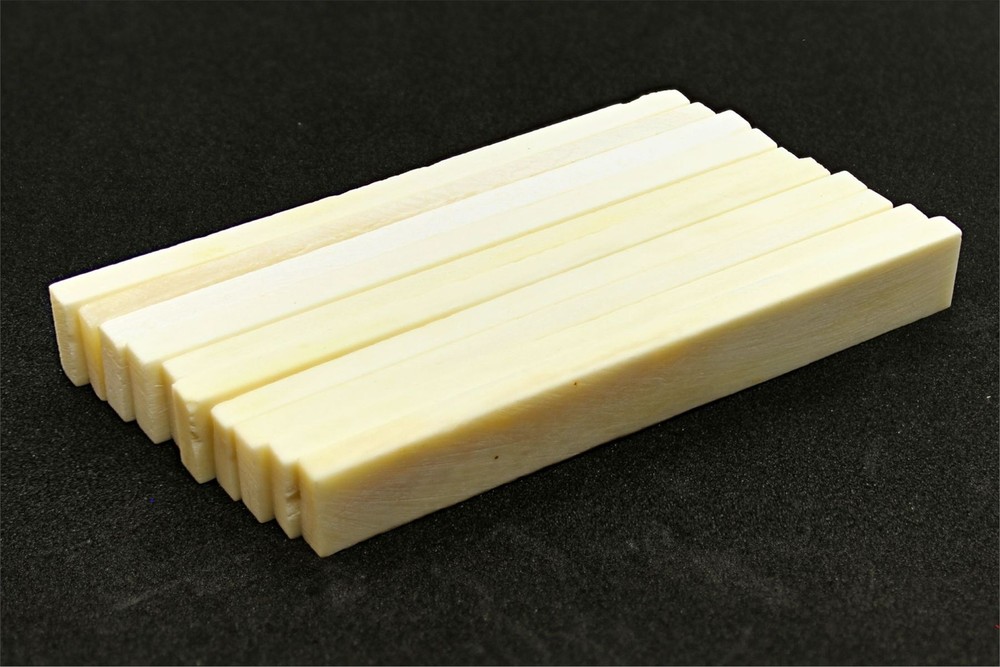 Bone Saddle Blanks  Unbleached - 3.5" x .43" x .14" - 10 pack