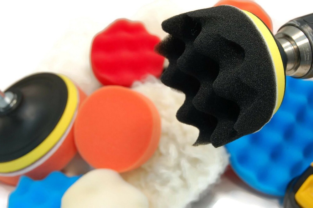 Rogue River Tools 20pc Mix 3" and 5" Buffer Set with Mandrel-Adapter for Drills