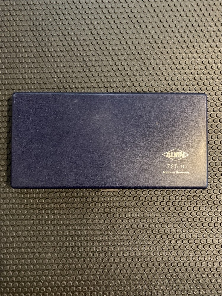 Alv￼in Vintage Precision Drawing Drafting Compass Tools In Shadow Box Lined Case