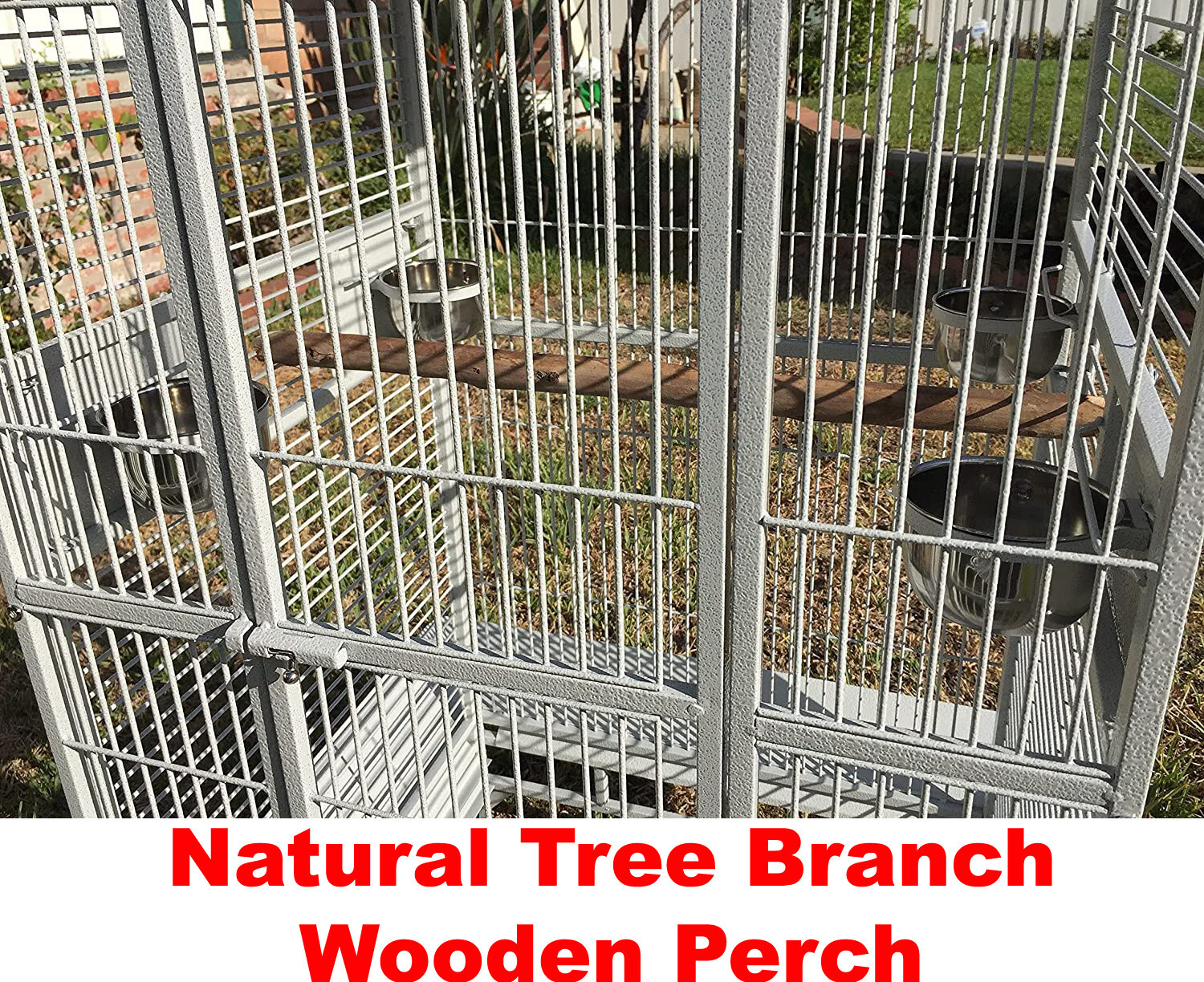 EXTRA LARGE Parrot Cage For Macaw Cockatoo African Grey Amazon 32"W x 23" x 66"H