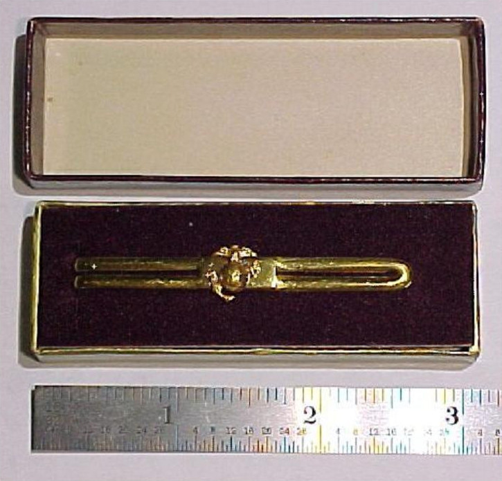 WW2 USMC 37 Pattern EGA Sterling Tie Bar - Marine Corps Tiebar