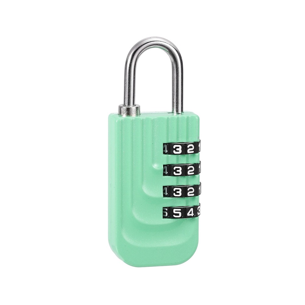 Resettable 4 Digit Combination Lock Code Padlock, Green (73 x 28mm)