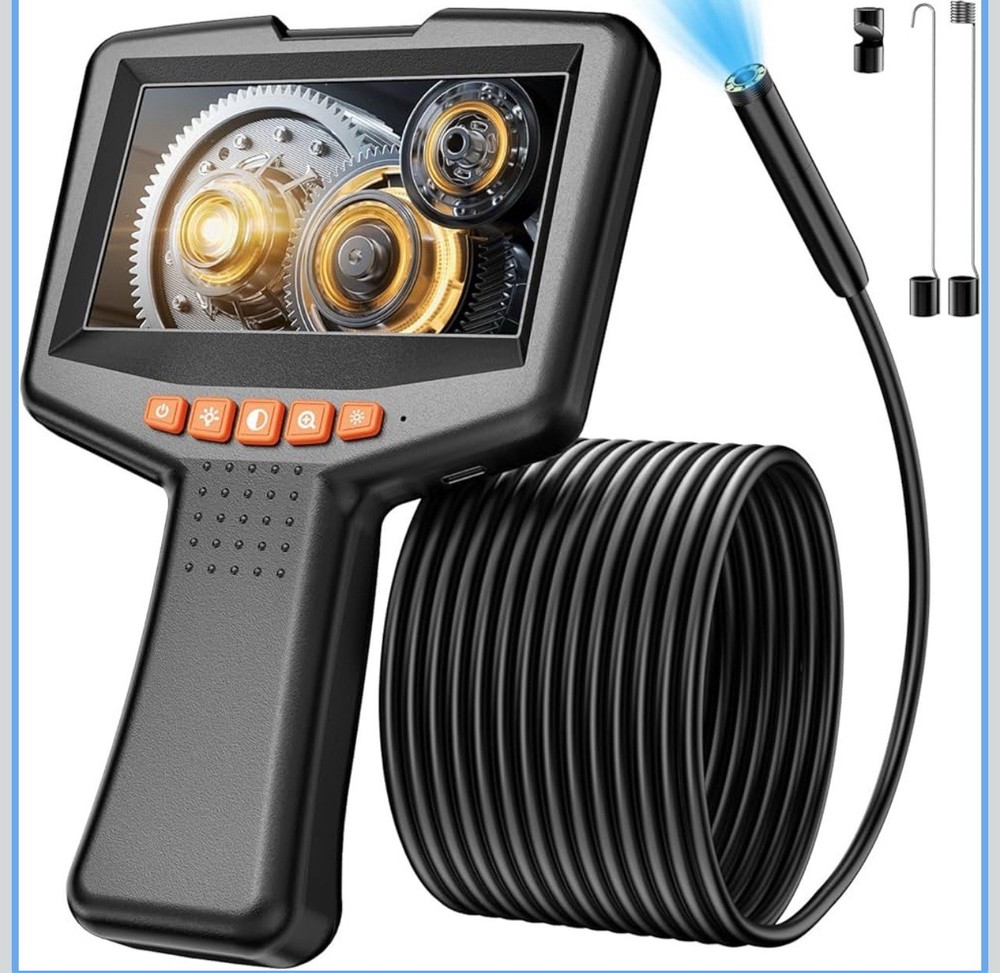 Endoscope Camera with Light: 4.3" Inspection Borescope Camera for Sewer - 16.4Ft