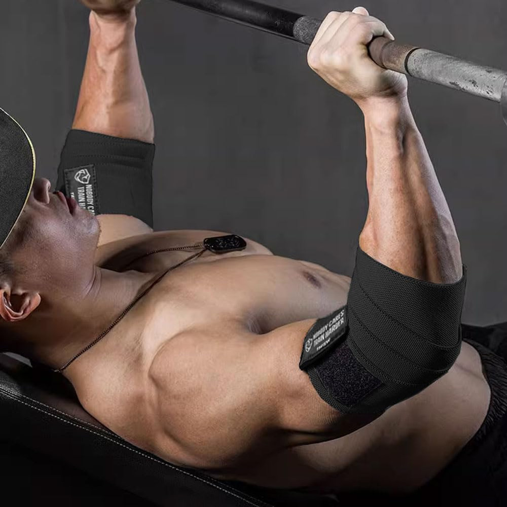 47 Inch Elbow Wraps Pair Weightlifting Powerlifting Compression Support Straps