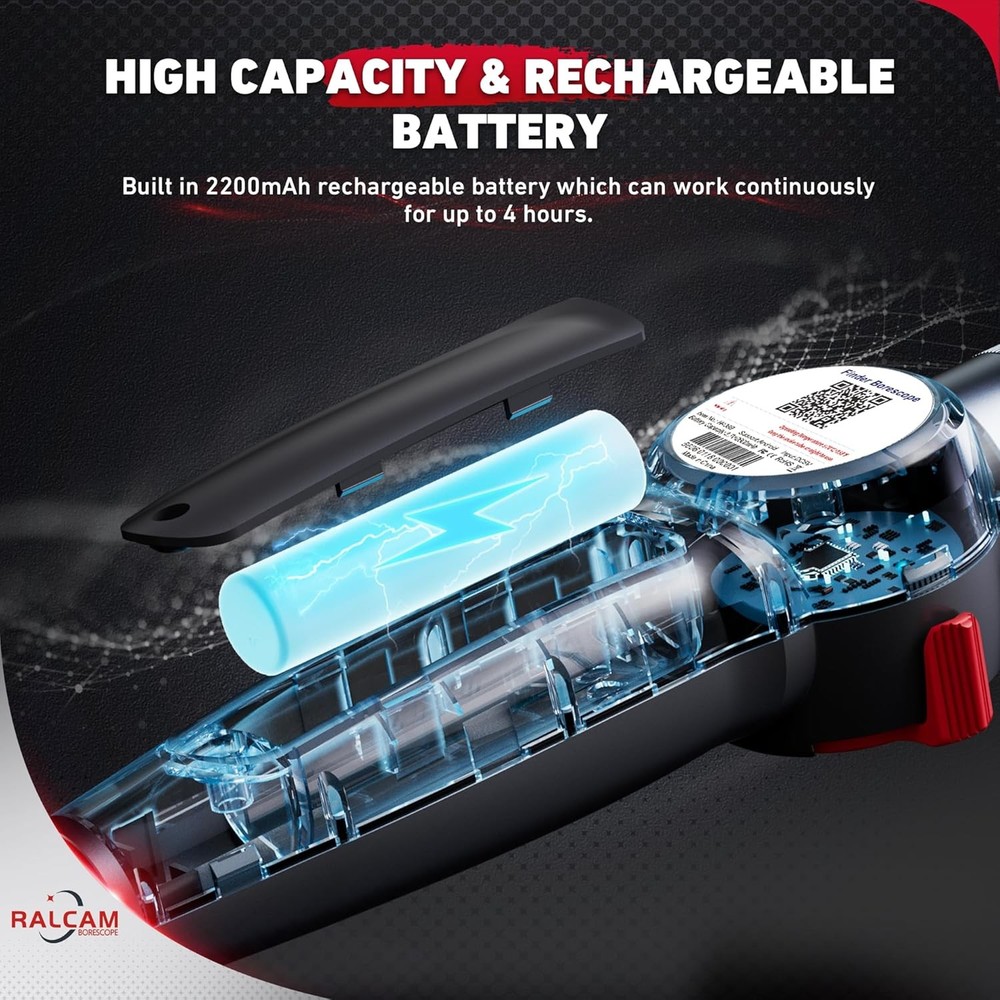 Ralcam Articulating Borescope Endoscope Inspection Camera 6.6FT Engine HVAC