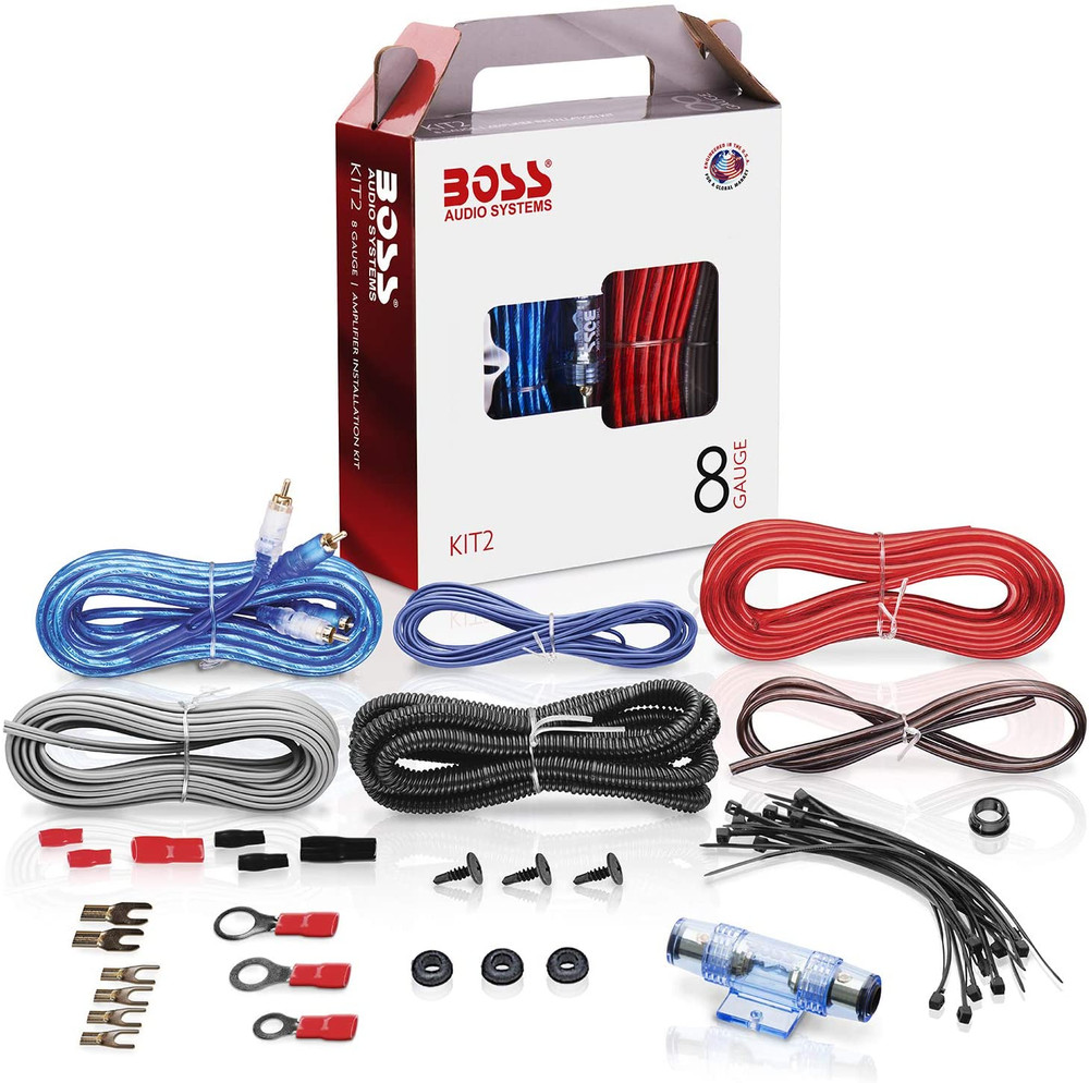 KIT2 8 Gauge Complete Car Amplifier Installation Wiring Kit