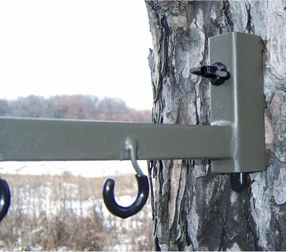 High-Quality Easy-To-Attach Secure Better Tree Stand Bow Hanger - Includes Two A