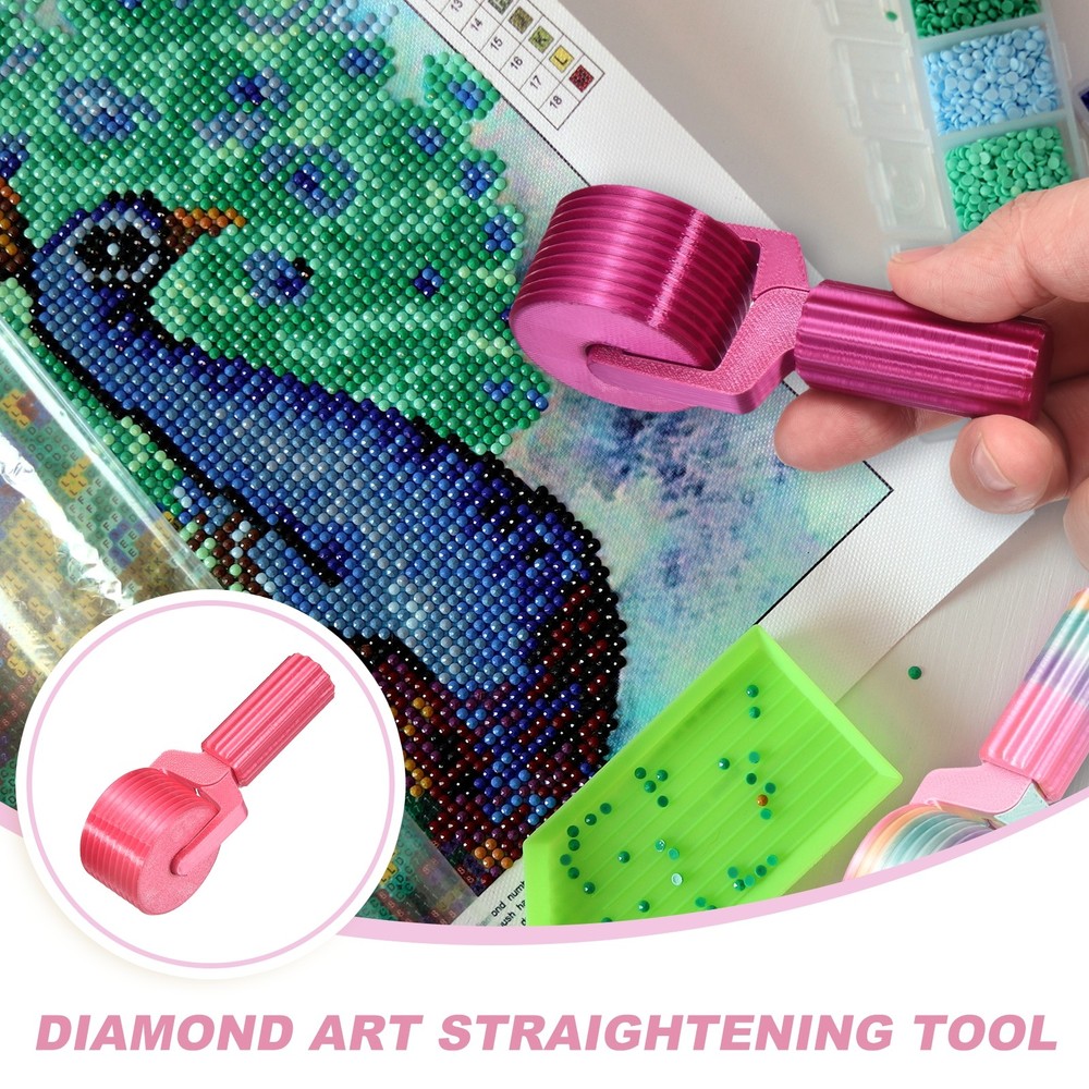 2Pcs Diamond Art Roller, Detachable Diamond Paint Tools(Red)