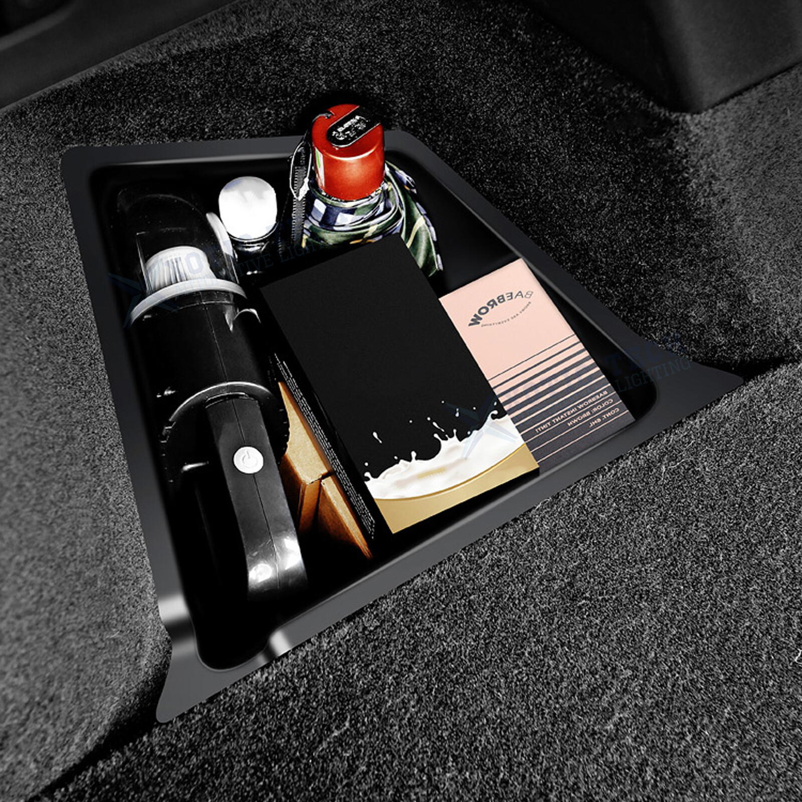 Set of 2 Trunk Side Box Storage Grocery Bin Cover Holder Fit Tesla Model Y 2022+