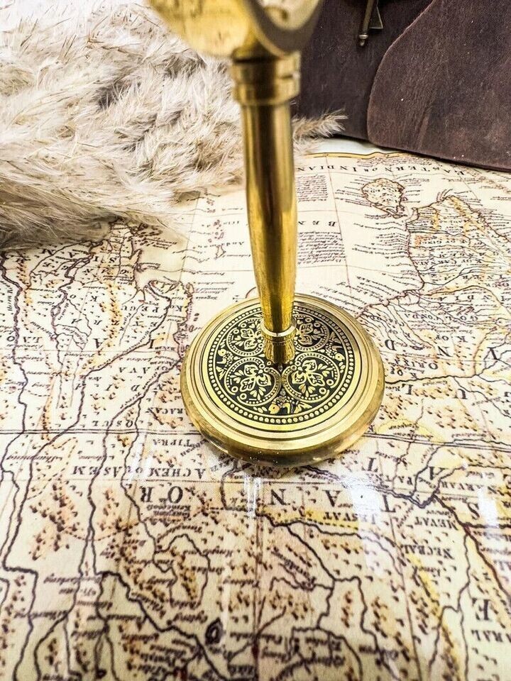 Beautiful Vintage Brass Desk Clock Table Clock Antique Nautical Clock Brass