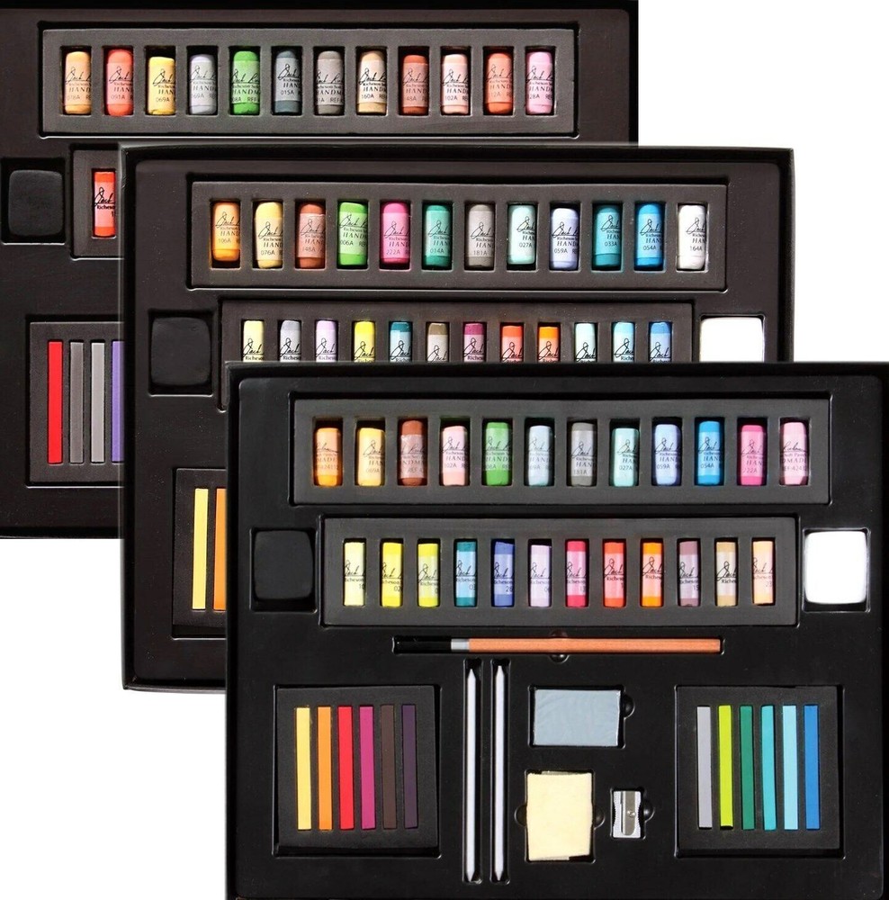 JACK RICHESON Professional Artists Pastels Set Handmade Soft Medium Hard + Tools