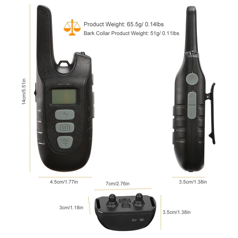 Dog Training Collar Rechargeable Remote Waterproof Electric Shock Pet Training