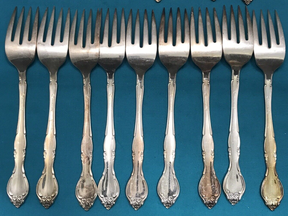 20 Pc AFFECTION Silverplated FORKS + SERVING Community Casserole Cold Meat Pie