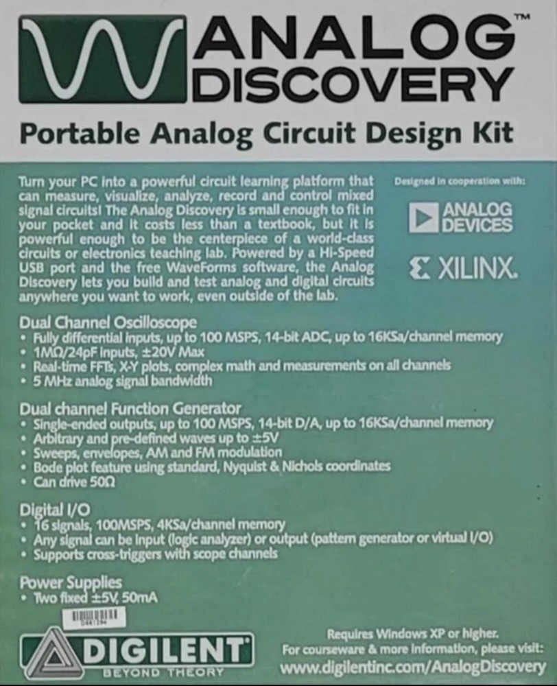 New Digilent Analog Discovery Board