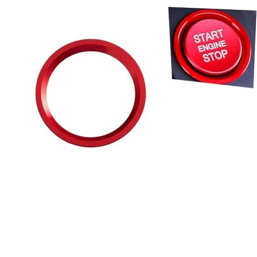 Shakas Start Button Cover, Engine One-Button Start-Stop Decorative 2 PCS Red