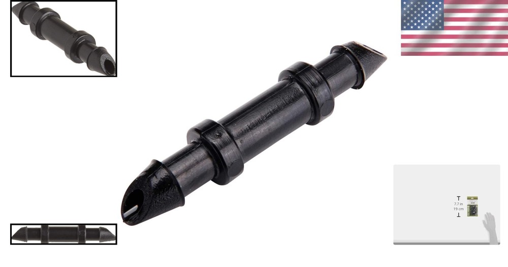 Durable Black 1/4-Inch Barbed Connectors for Efficient Garden Irrigation Systems