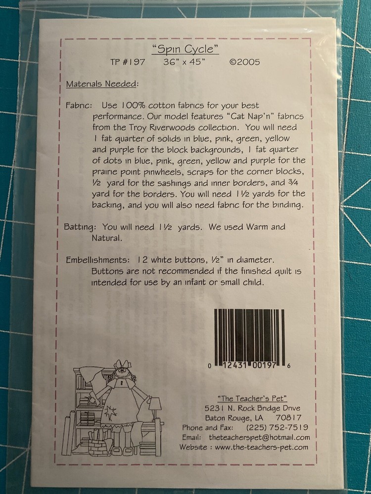 Spin Cycle Quilt Pattern - The Teachers Pet