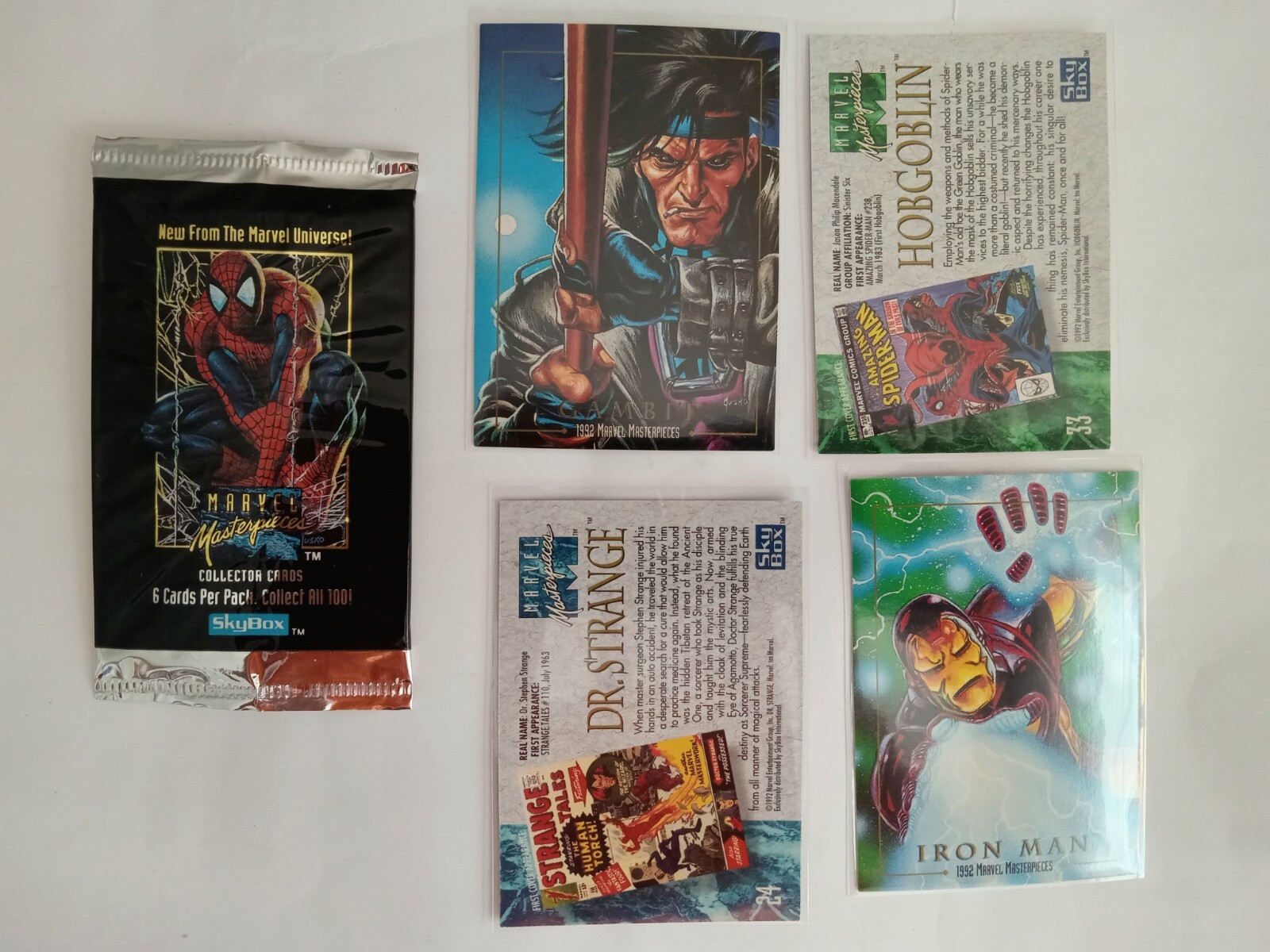 1992 SkyBox Marvel Masterpieces, Unopened Pack
