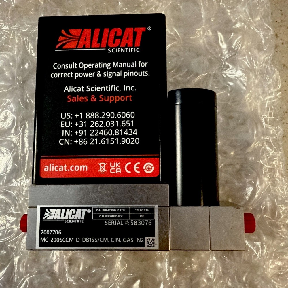 Alicat Scientific Mass Flow Controller 200SCCM-D-DB155/CM