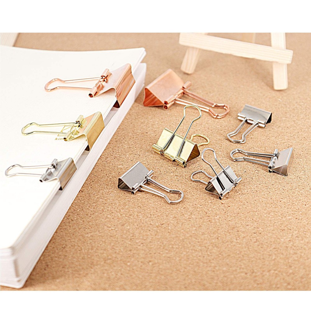 Office Binder Paper Clips Assorted Sizes Set (Small, Medium, Large) Multicolo...