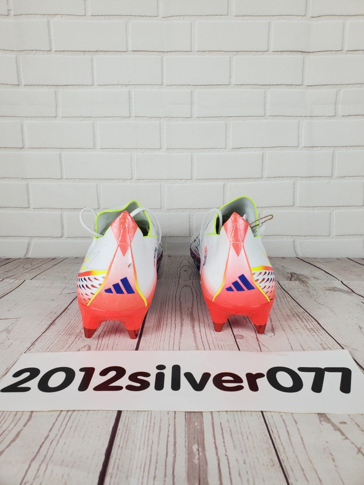 Size 9 Adidas Men's Predator Edge.1 Low SG Soccer Cleats White Solar GW1014 NEW