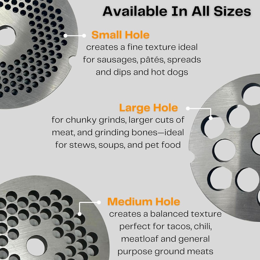 #22 Meat Grinder Plate. (#22 Reversible 3/16")