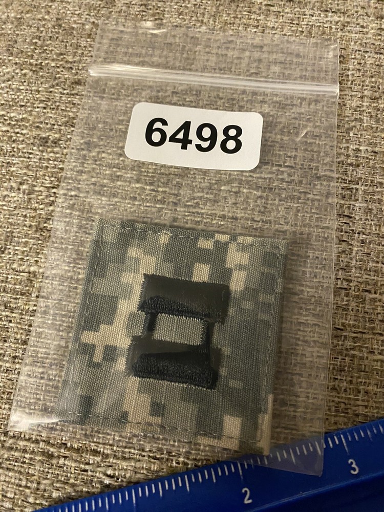 US Army Captain CPT O-3 Rank ACU Hook / Loop Pattern Military Patch INV6498