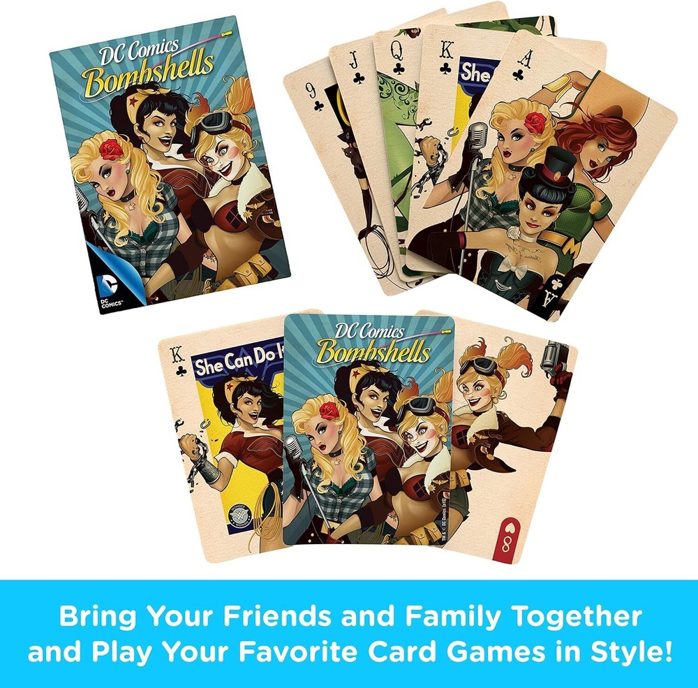 DC Bombshells Playing Cards by Aquarius - 52 Unique Images!