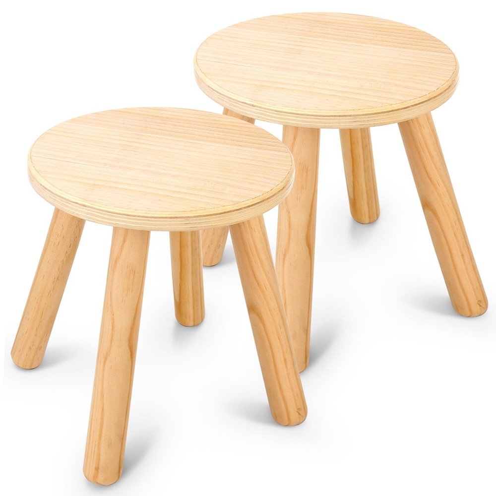 Wooden Step Stools for , 10 Inch Solid Chairs Perfect Matched Sensory Table, ...