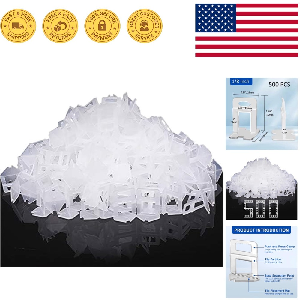 High-Quality 500-Piece Tile Leveling Clip Set - Easy & Efficient Grouting System