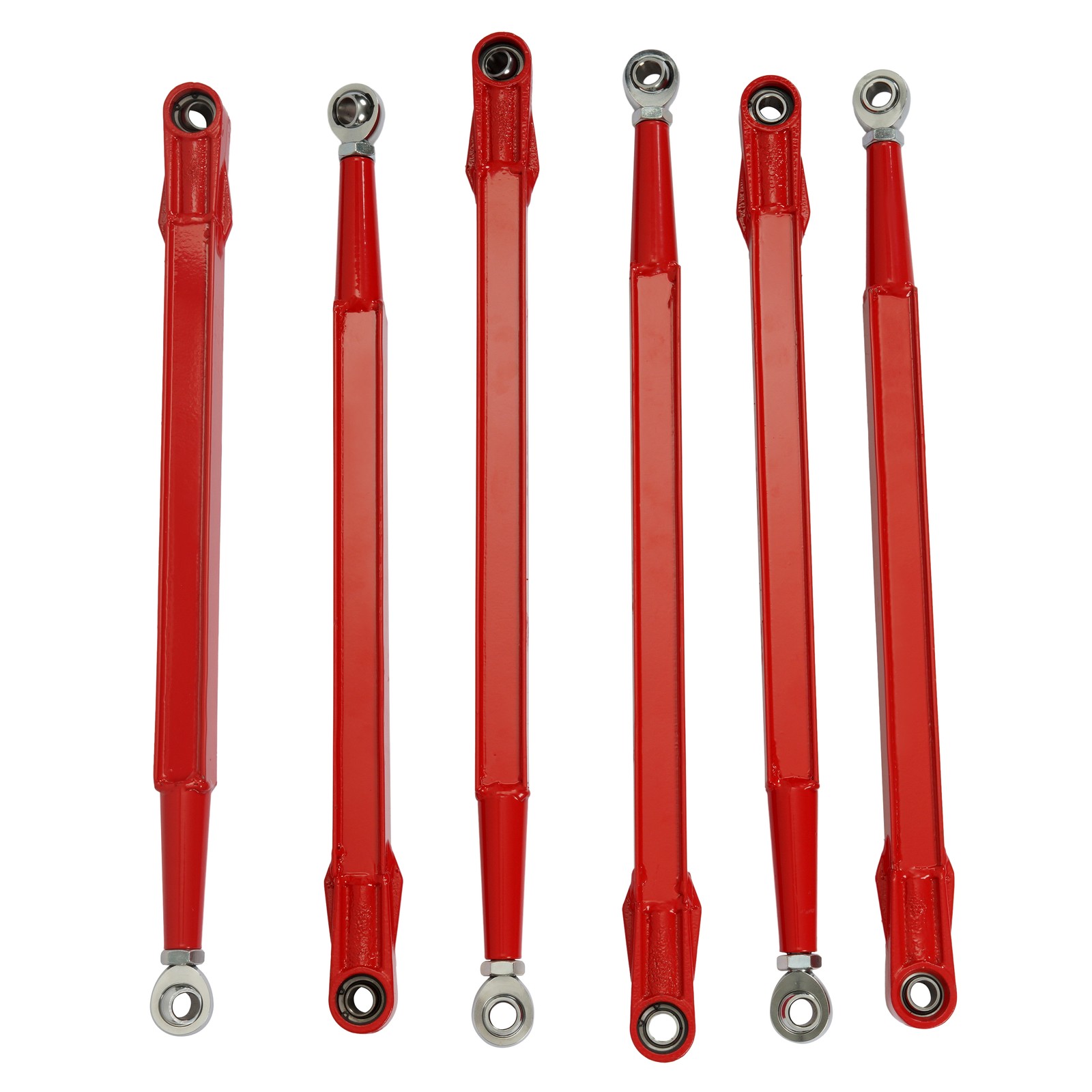 Red Boxed Rear Radius Arms For Can-Am Maverick X3 2017+ 64\" Body Powder Coated