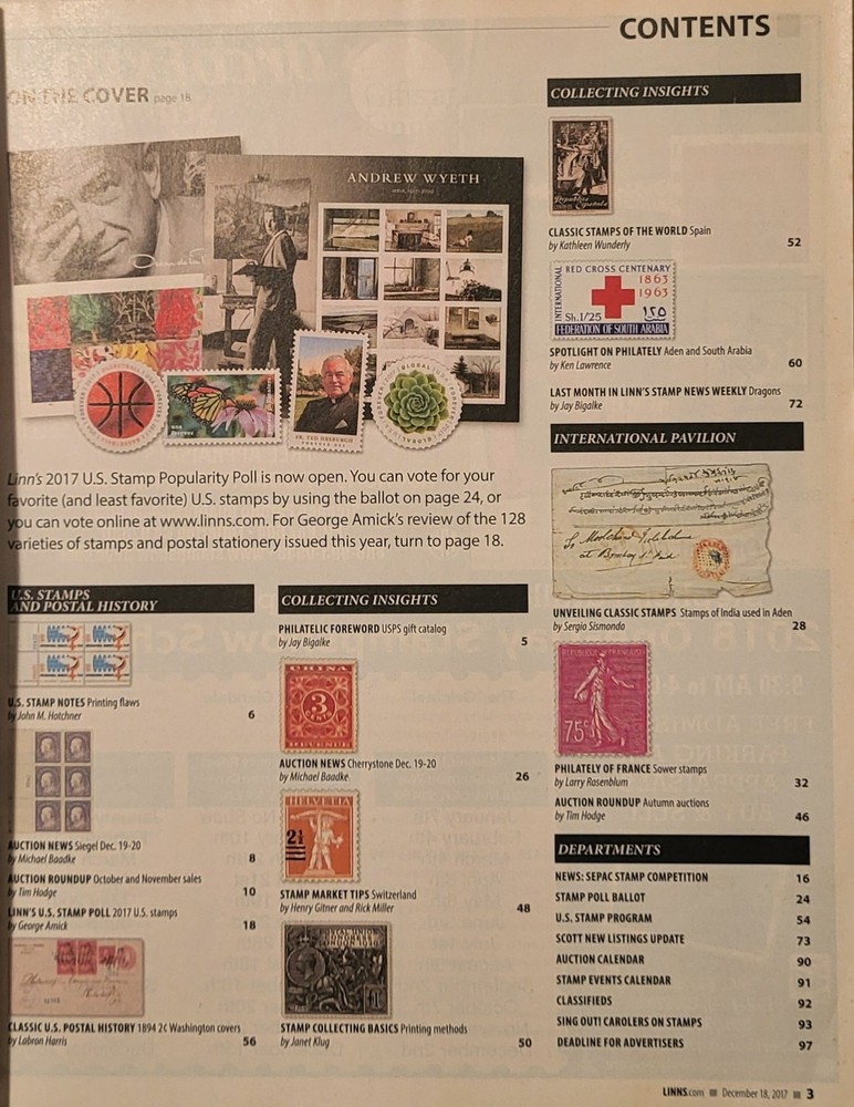 Linn's Stamp News December 18 2017