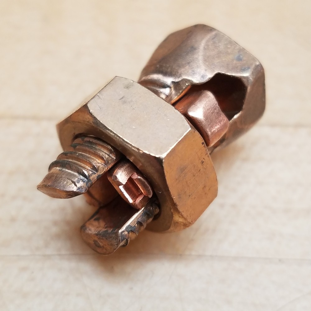 Penn-Union S-4 Copper Split Bolt, 16-4 SOL - NEW