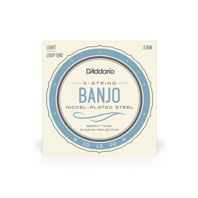 D'Addario EJ60 5-String Banjo Strings, Nickel, Light, 9-20
