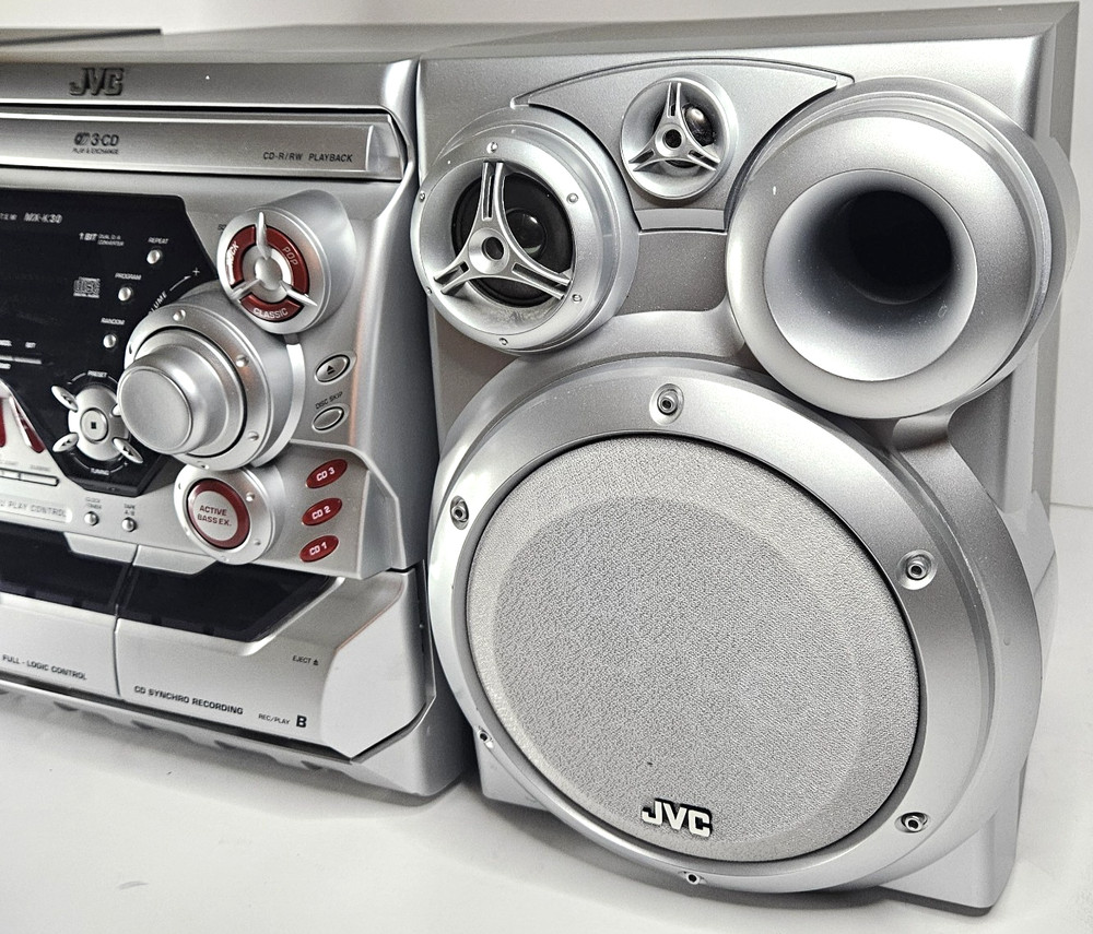 JVC Compact Component System MX-K30 Stereo Cassette Bass. Tested.
