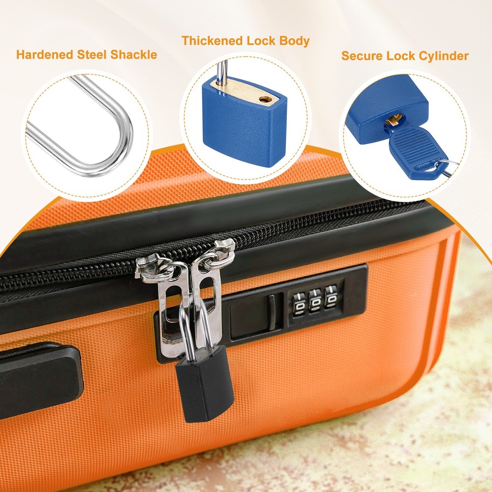 Padlock with Keys Shackle Waterproof Keyed Locks Dark Blue