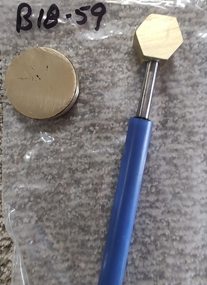 🗽TOOLMAKERS BUILT BRASS HAMMER AND 1" BRASS ANVIL PLATE