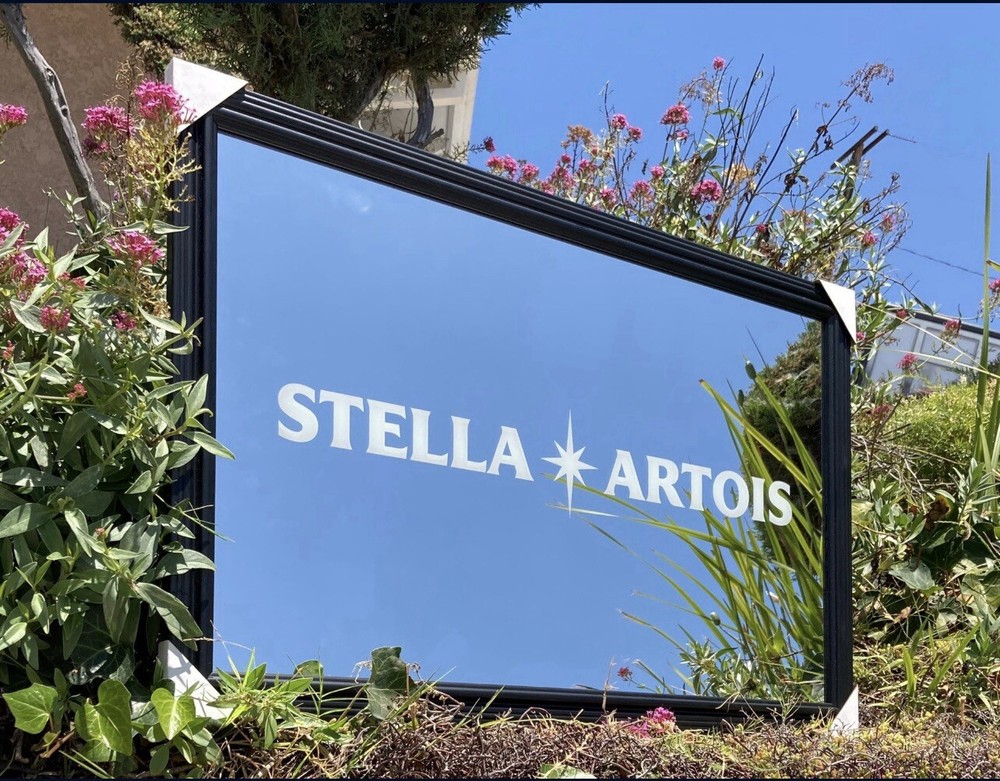 Stella Beer Bar Mirror Man Cave Baseball