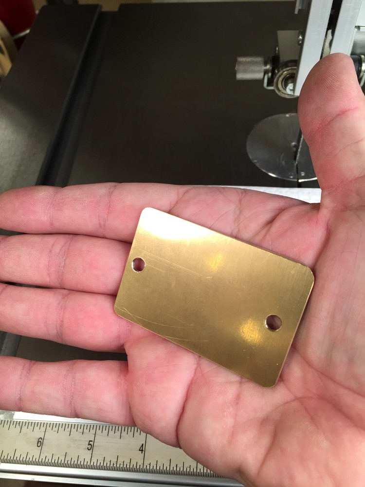 MEDIUM HEART SOLID BRASS MASTER ENGRAVING PLATE FOR NEW HERMES FONT TRAY