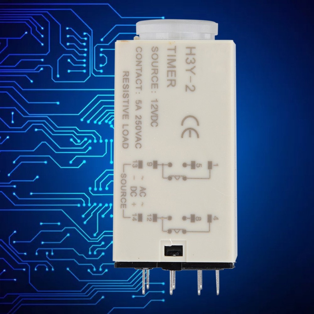1 H3Y-2 Time Relay Adjustable Power On Delay Timer For Automation Control Use