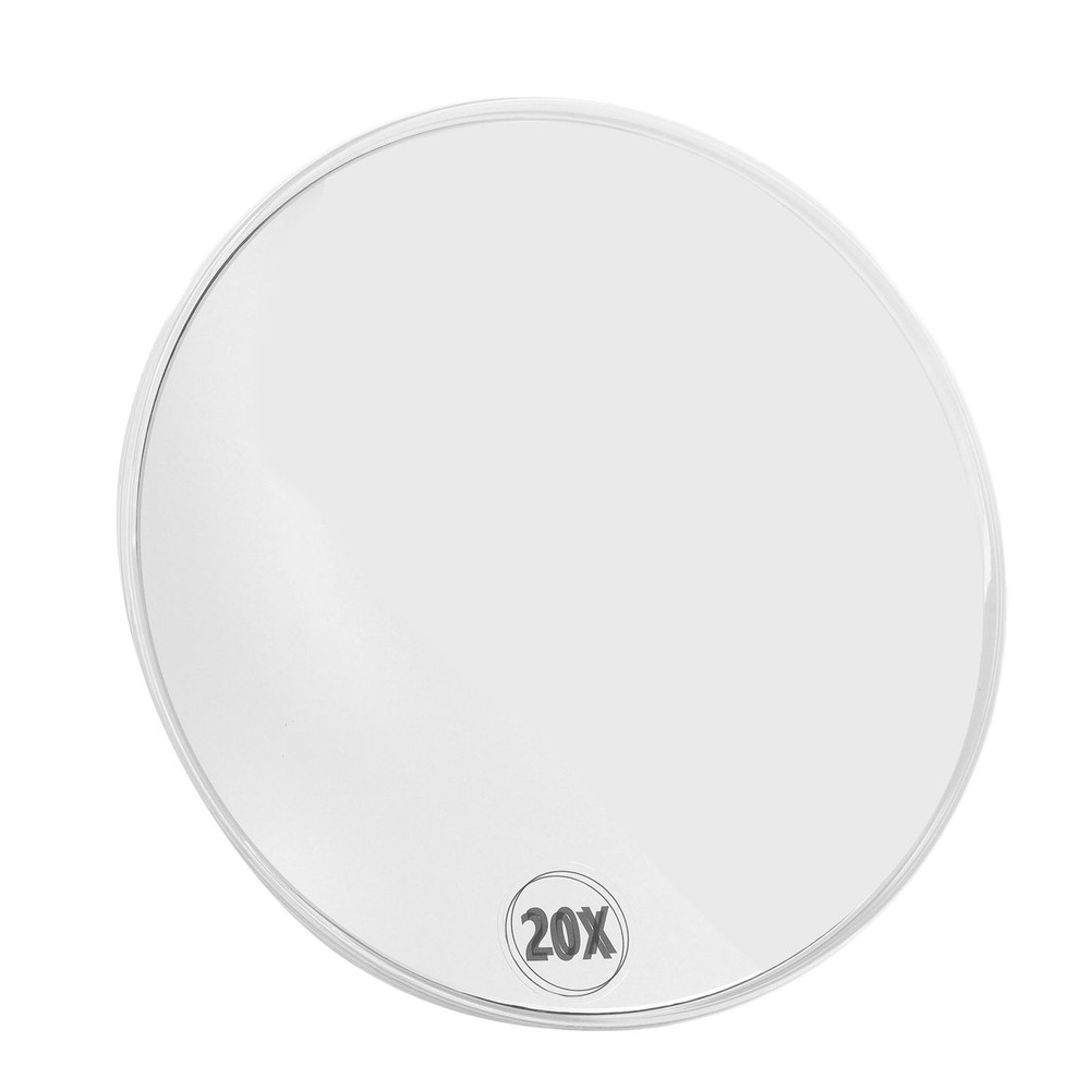 20X Magnifying Mirror With 3 Suction Cups Space Saving Round Strong Suction