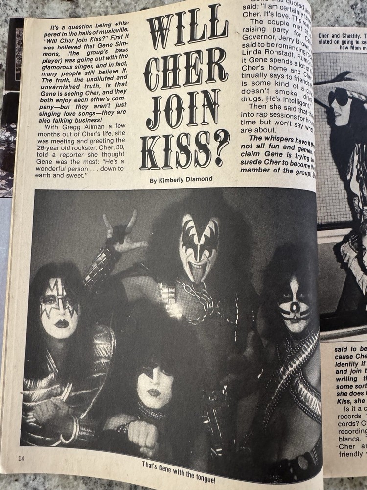 KISS 1978 TEEN HEROES KISS MAGAZINE GENE PAUL ACE PETER AUCOIN VINTAGE MEGA RARE