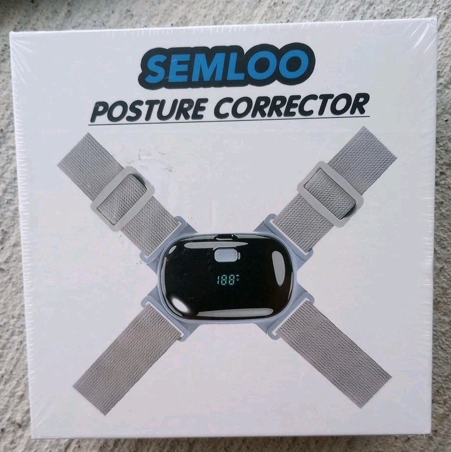 SEMLOO Posture Corrector USB Vibrating Slouch Reminder New & Sealed