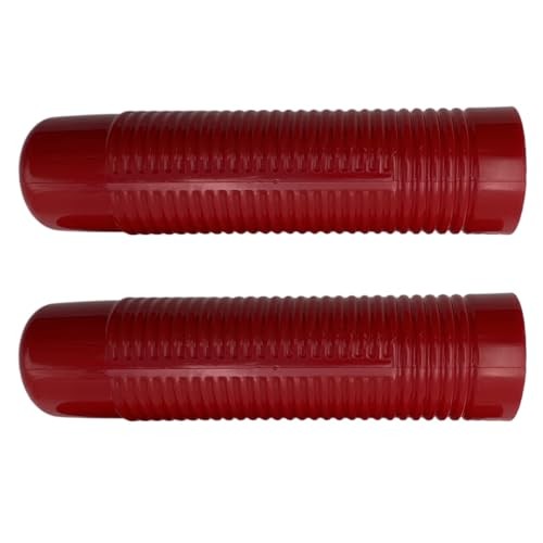 Classic Ribbed Grip for 1" Handle Bar, Red - 1 Pair