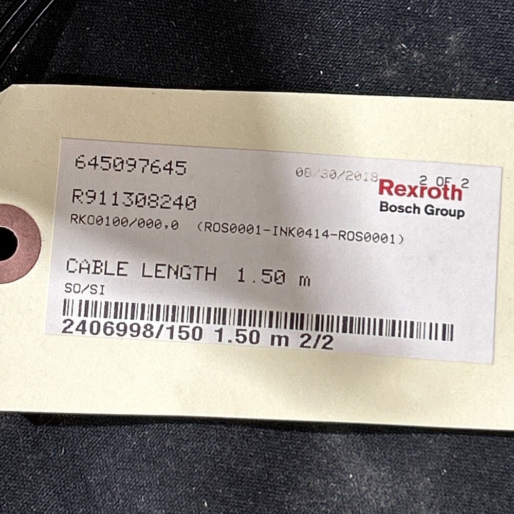 Rexroth R911308240 1.5m Cord (SP95)