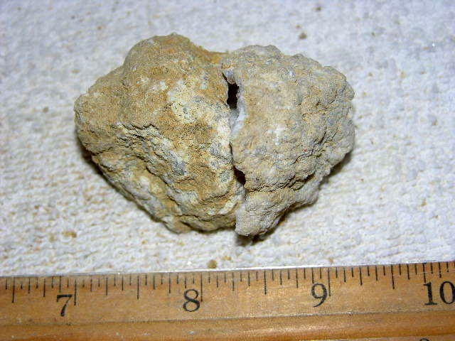 Geode pair opened with crystal centers 2 inch G64