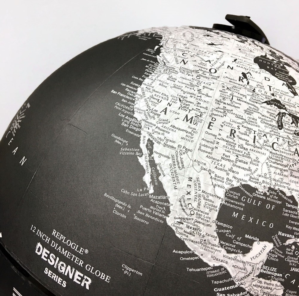 Replogle Hamilton 12-Inch Diameter Designer Series Globe - Black Ocean, Rustic